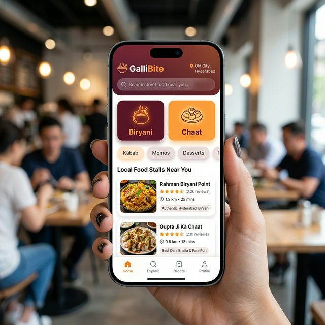 GalliBite App Mockup
